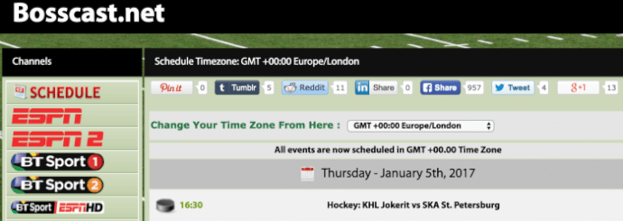 Bosscast Top 7 Most Popular Yet Free Website to Watch Your All Sports Matches ...
