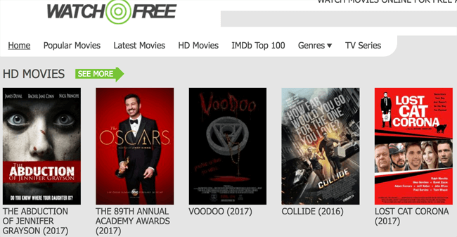 website to watch free movies without registration