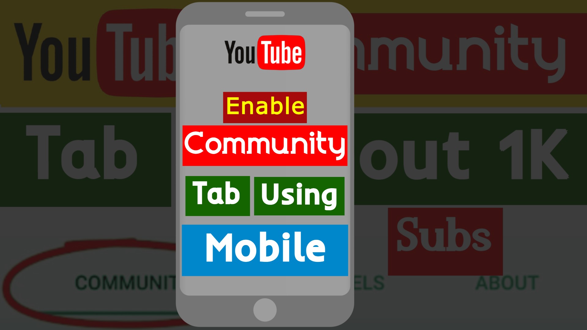 youtube community tab using mobile phone